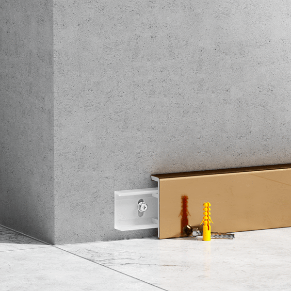 F Shape Stainless Steel Skirting Board - Image 1