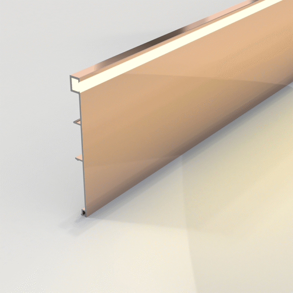 Aluminum LED Strip Snap-on Skirting Board - Image 4