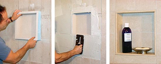 Installing a Shower Niche Shelf